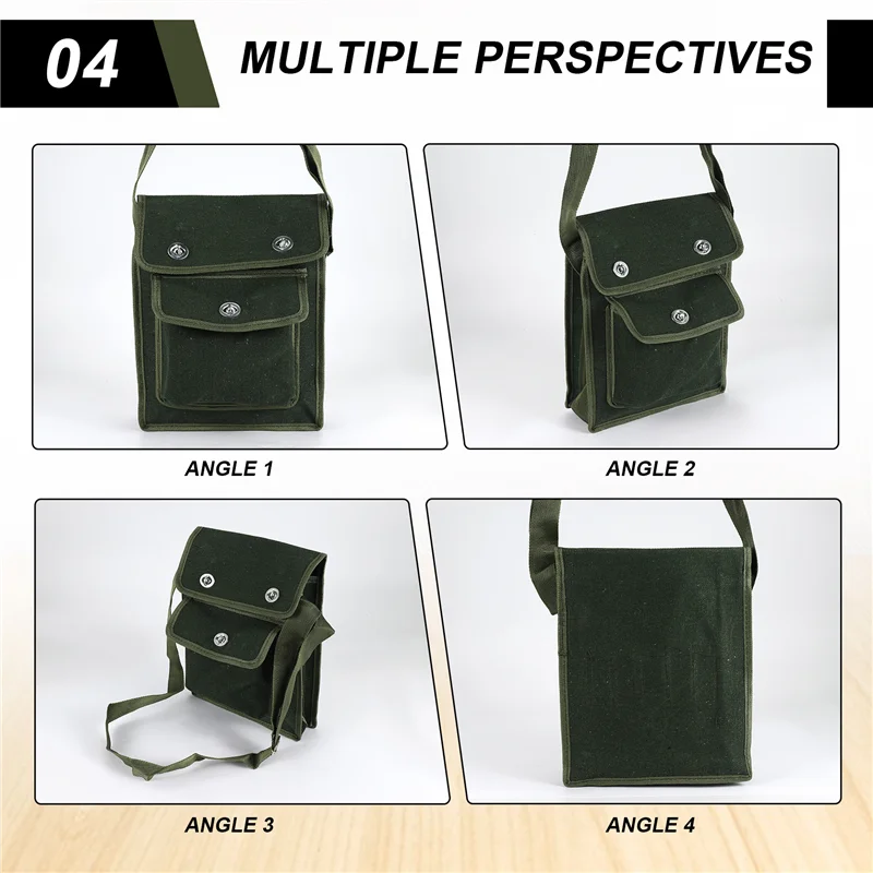 A21I-Electrician Storage Bag Tool Kit Repair Kit One-Shoulder Communication Plumber's Bag Can Store Flashlight Keys