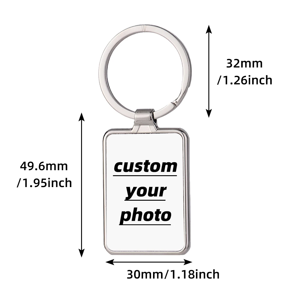 6pcs Custom Keychain with Your Pictures Custom Gift For Mom Dads Family Keychains With Photo