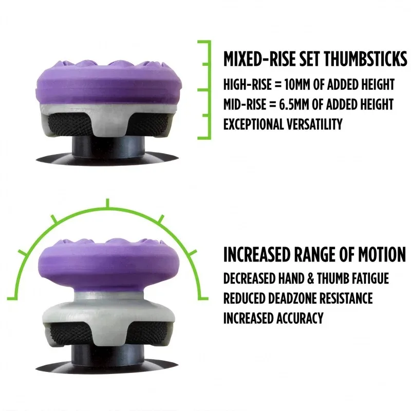 Soft Silicone Analog Thumbstick Grip Caps Fit Xbox NS2 PS4 PS5 Game Controllers Anti-slip Textured Surface Upgrades Fingertip - view 4