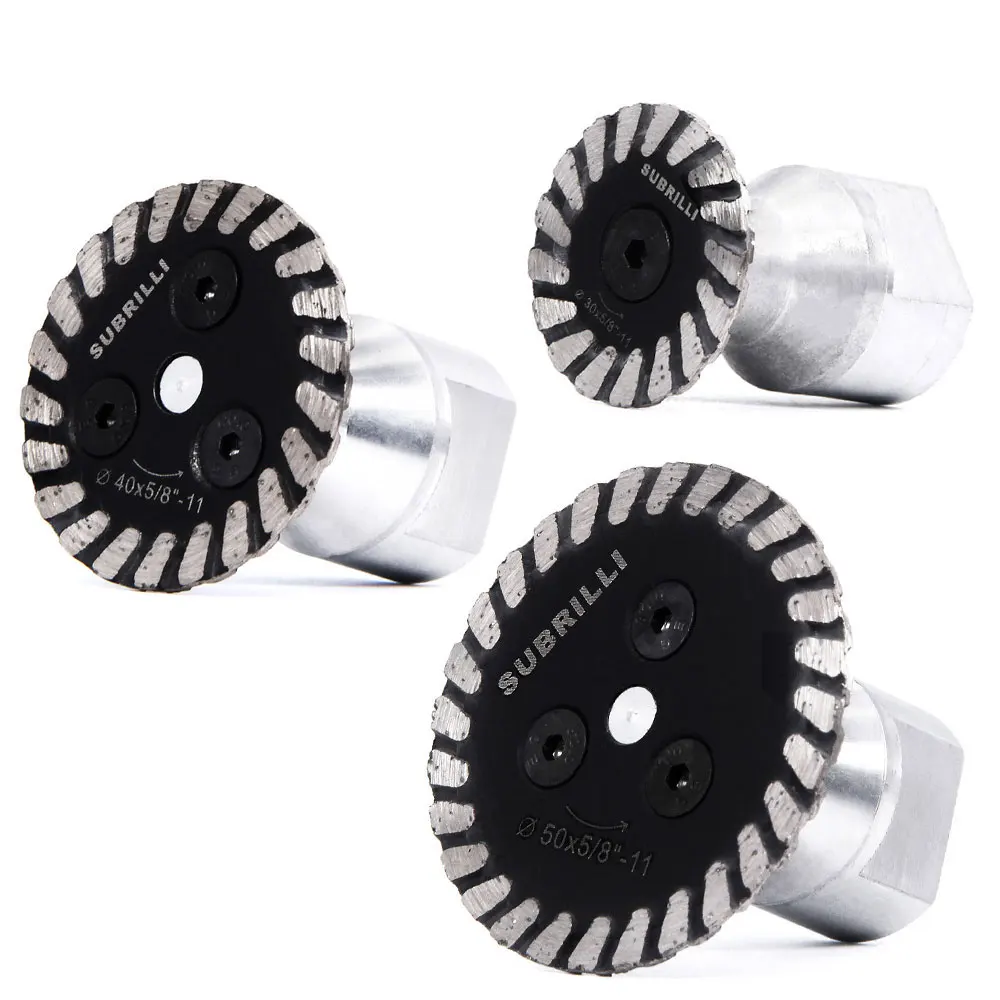 Mini Diamond Saw Blade Removable 6mm Shank M14 5/8-11 Flange Carving Grinding Saw Blade Turbo Cutting Disc for Stone Engraving