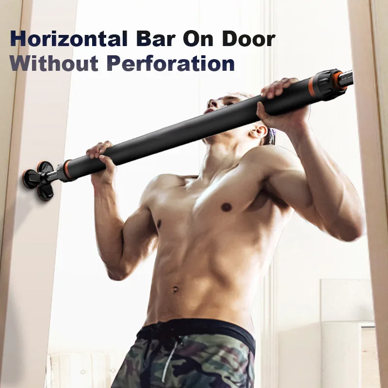 Without Perforation Frame Chin up Bar Adjustable Doorway Pull up Bar Training for Home Gym Fitness Exercise Horizontal Bar Steel