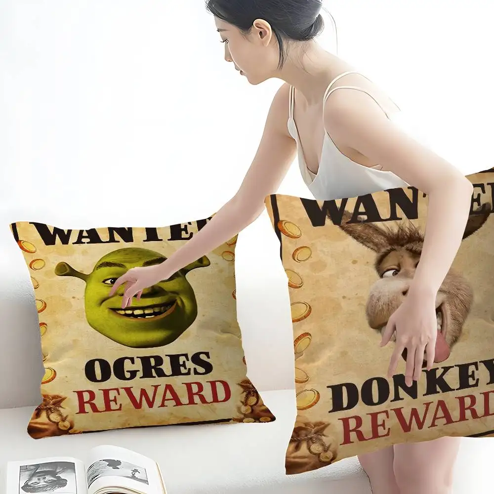 

Забавные наволочки с изображением Шрека из мультфильма, декоративные наволочки для дома и спальни, свадебные супермягкие наволочки