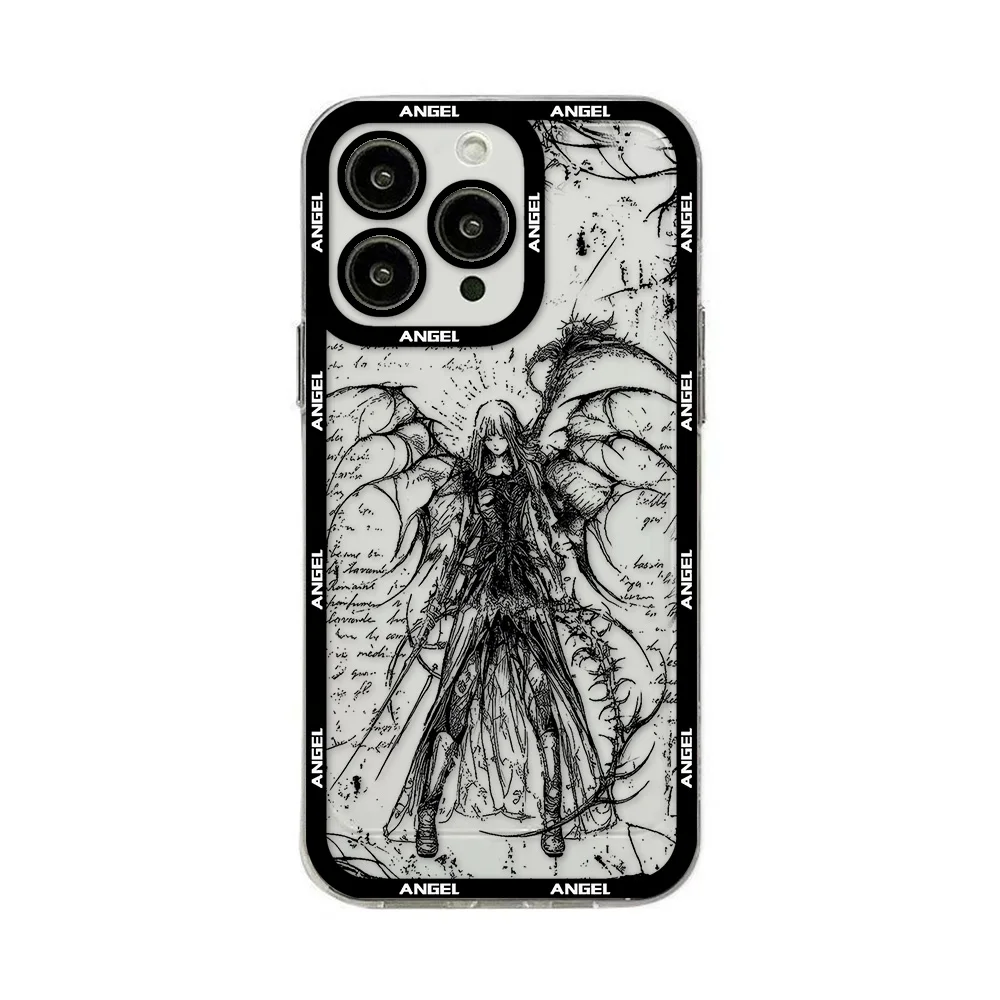 Retro Punk Angel Cool Phone Case For OPPO Reno 12F 12 7 11 11F 10 2F 4 8 8T 8Z 7Z 7 6Z 6 5 Pro Plus 4G 5G Clear Soft TPU Cover