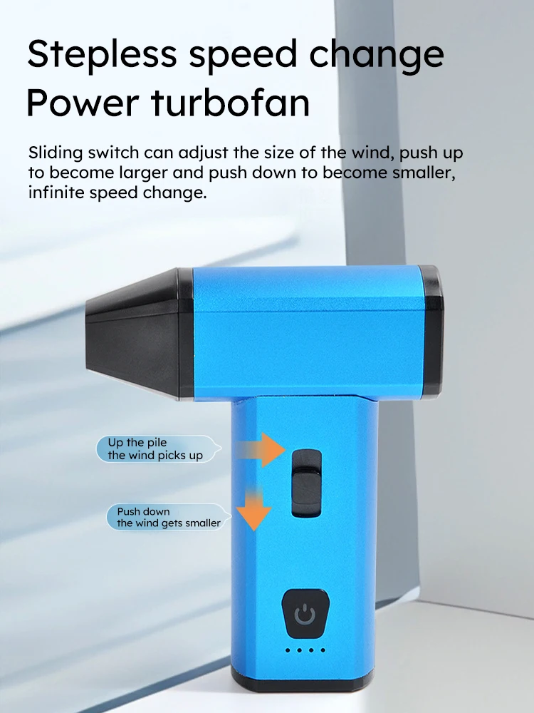 130000 RPM Potężna dmuchawa powietrza Turbo wentylator Ręczny wentylator turbo Jet Bezszczotkowy silnik Gwałtowna dmuchawa strumieniowa Ładowanie typu C ﻿