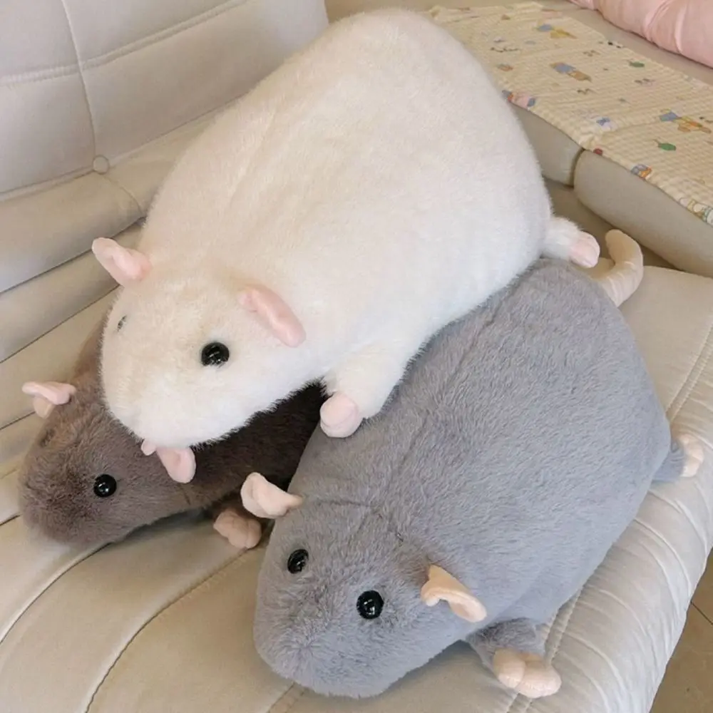 Cute 30/45/90cm Mouse Doll Cartoon Oversized Flower Branch Rat Doll Plush Soft Animal Figure Kids Gift Birthday