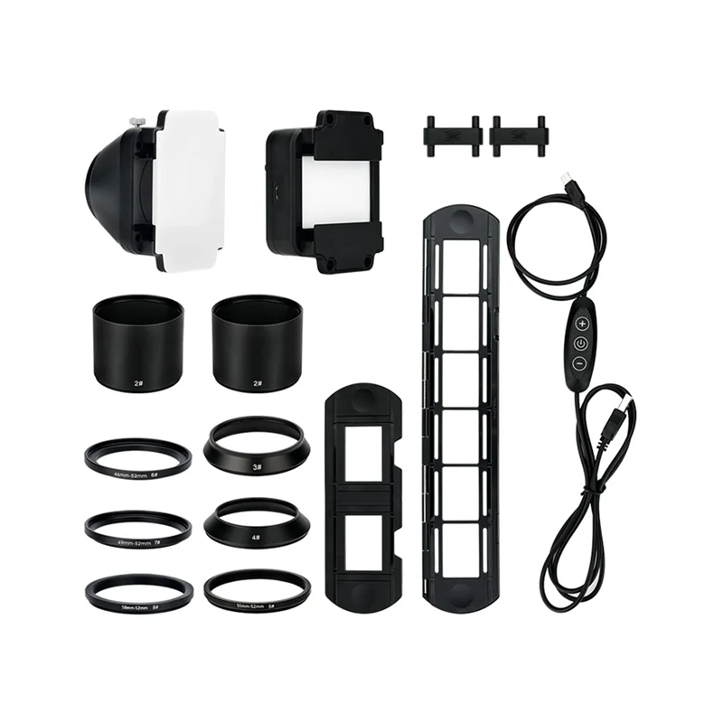 SQPP-35Mm Negative Film Digitizing Adapter Set Negative & Slide Adapter With LED Light Film To Digital Converter Kit