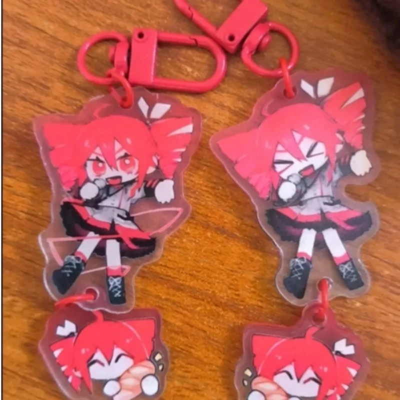 Anime Kasane Teto keychain Cute Cartoon  Acrylic Pendant Keychain Backpack Pendant Ornament image 4