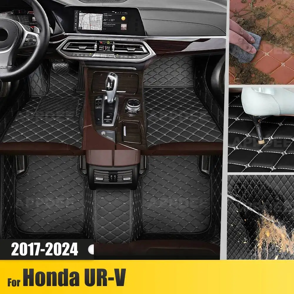

Car Floor Mats For Honda UR-V 2017-2024 2023 2022 2021 2020 Custom Auto Foot Pads Automobile Carpet Cover Interior Accessories