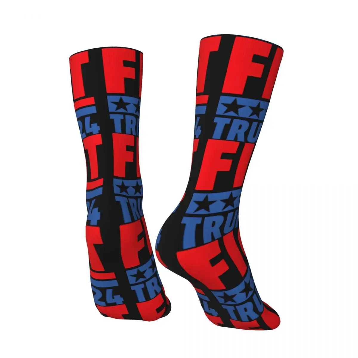 Hip Hop Vintage Fight Fight Crazy Men's compression Socks Unisex T-Trumps Harajuku Pattern Printed Funny Novelty Happy Crew Sock