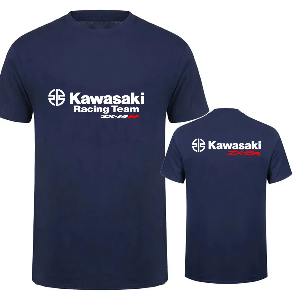 

Kawasaki logo motorcycle, bicycle short sleeved quick drying sweat absorbing breathable high-quality T-shirt, summer 2025