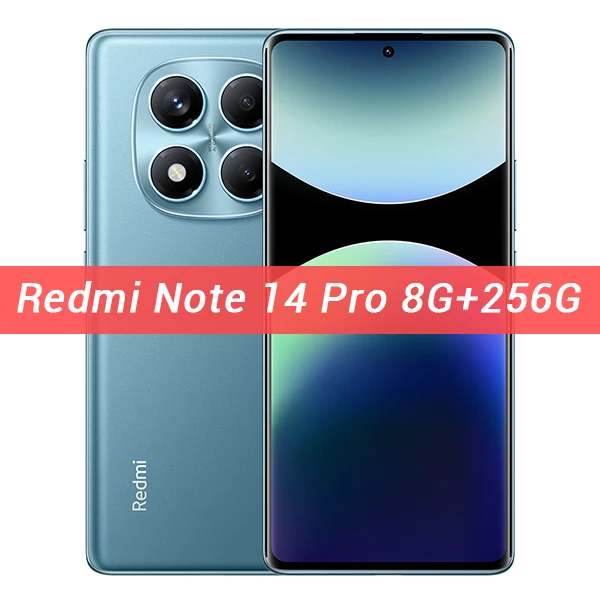 Xiaomi Redmi Note 14 Pro 4G Global Version NFC Cellphone 6.67'' AMOLED Display 256GB 512GB MTK Helio G100-Ultra 200MP AI Camera