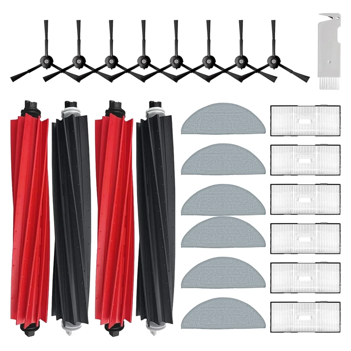 เปลี่ยนชิ้นส่วนชุดอุปกรณ์เสริมสําหรับ Roborock S8/S8 +/S8 Pro Ultra หุ่นยนต์เครื่องดูดฝุ่นชุดอุปกรณ์เสริมเครื่องมือทําความสะอาด