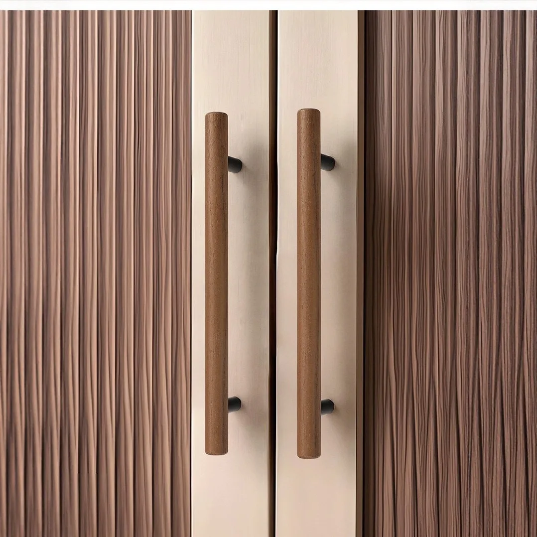 New Chinese Furniture Cabinet Pulls Handle Retro Cabinet Door Walnut Wardrobe Cabinet Drawer Solid Wood Hardware Handle