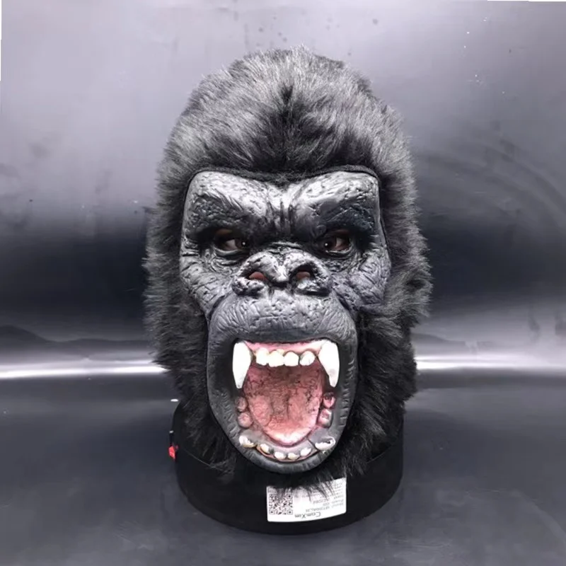 Chimpanzee King Kong Headgear Mask Halloween Costume Props Adult Party Realistic Animal Latex for Ball Attire Mask