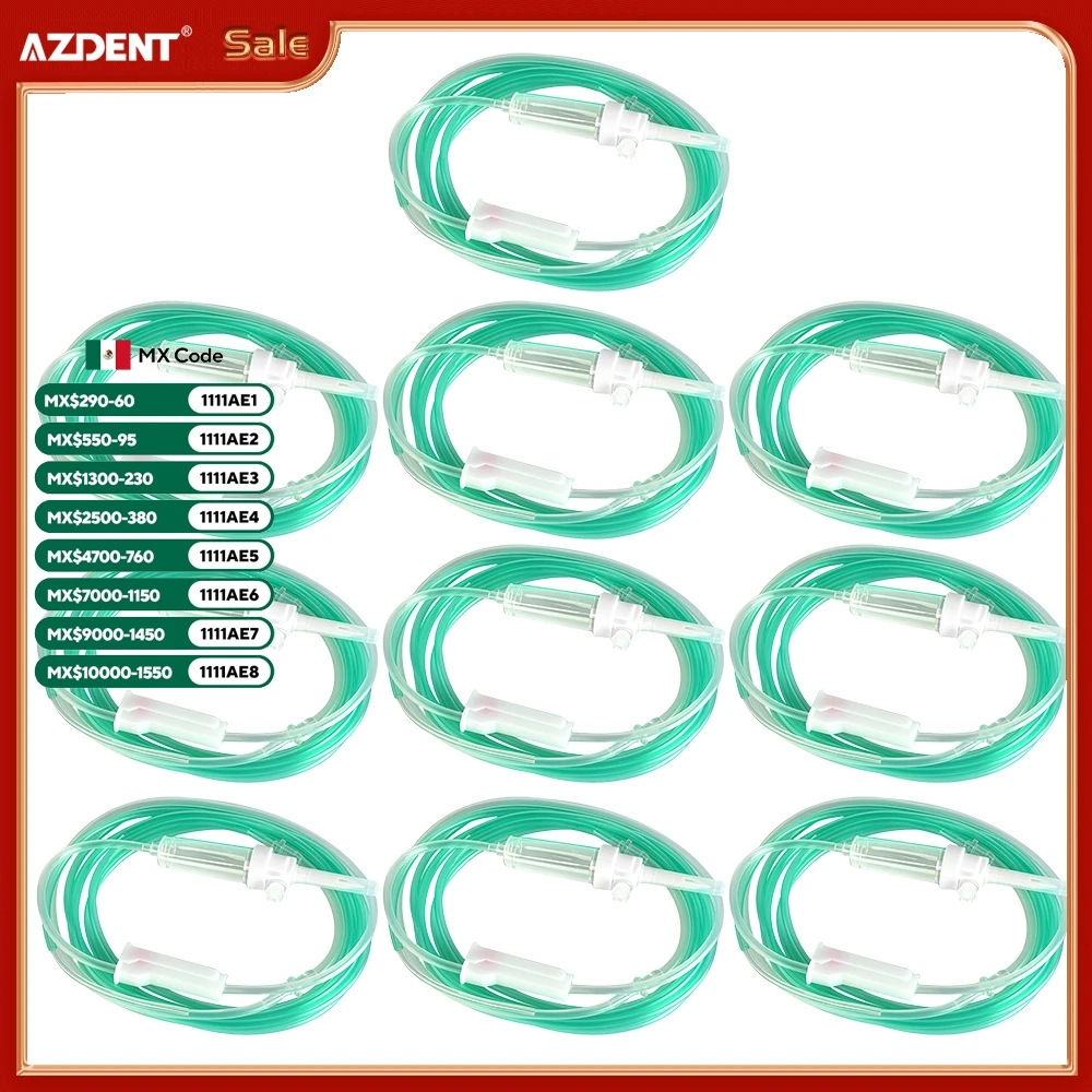 

10 шт./упак. AZDENT одноразовые трубки для орошения полости рта, комплект для охлаждения зубного имплантата, хирургический шланг заподлицо, подходит для W&H/NSK/KAVO/COXO