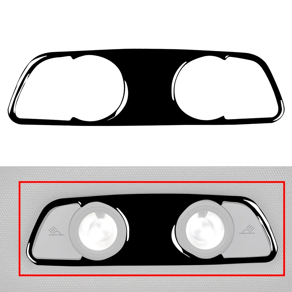 Rear Reading Light Panel Trim Sticker Overhead Cover For Audi A5 2017-2021 ABS Piano Black