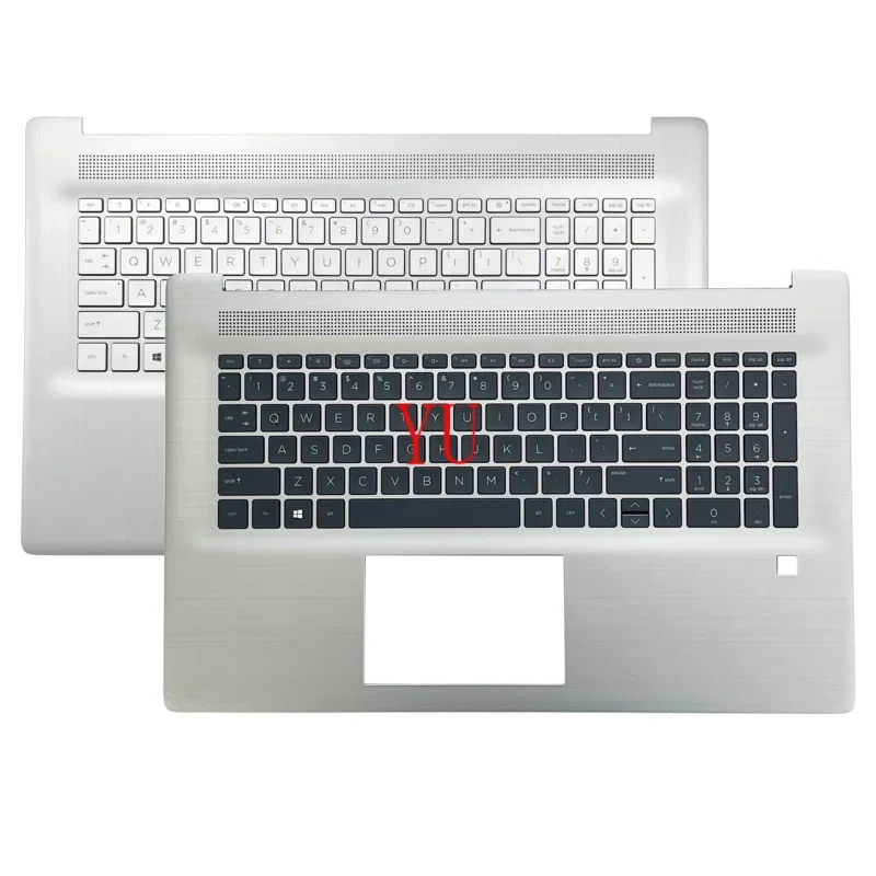 New US Keyboard for HP 17-CN 17-CP 470 G8 TPN-L140 Laptop Palmrest Upper Cover Top Backlight Replacement M50458-001 M50459-001