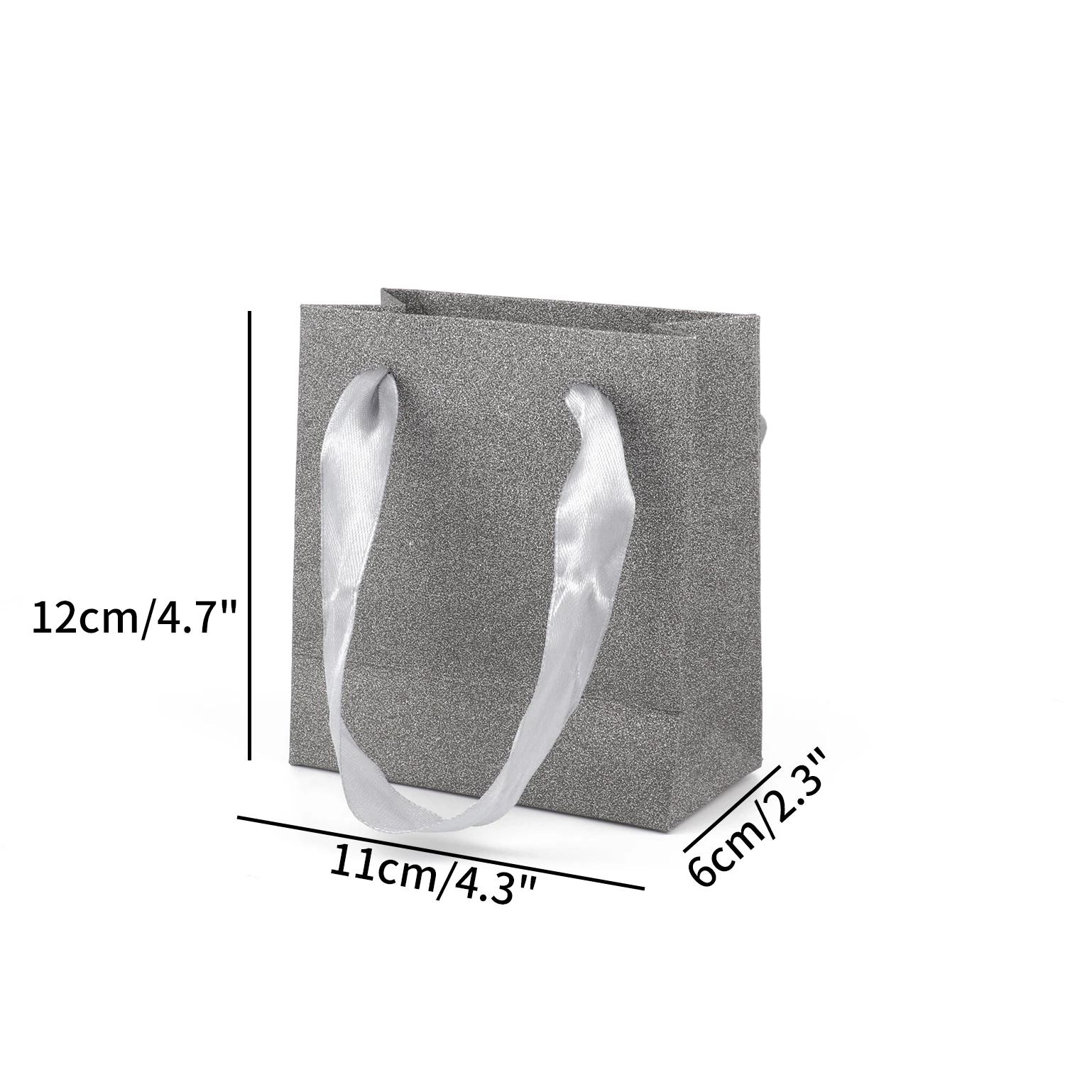 Shiny Silver Kraft Paper Jewelry Box Set