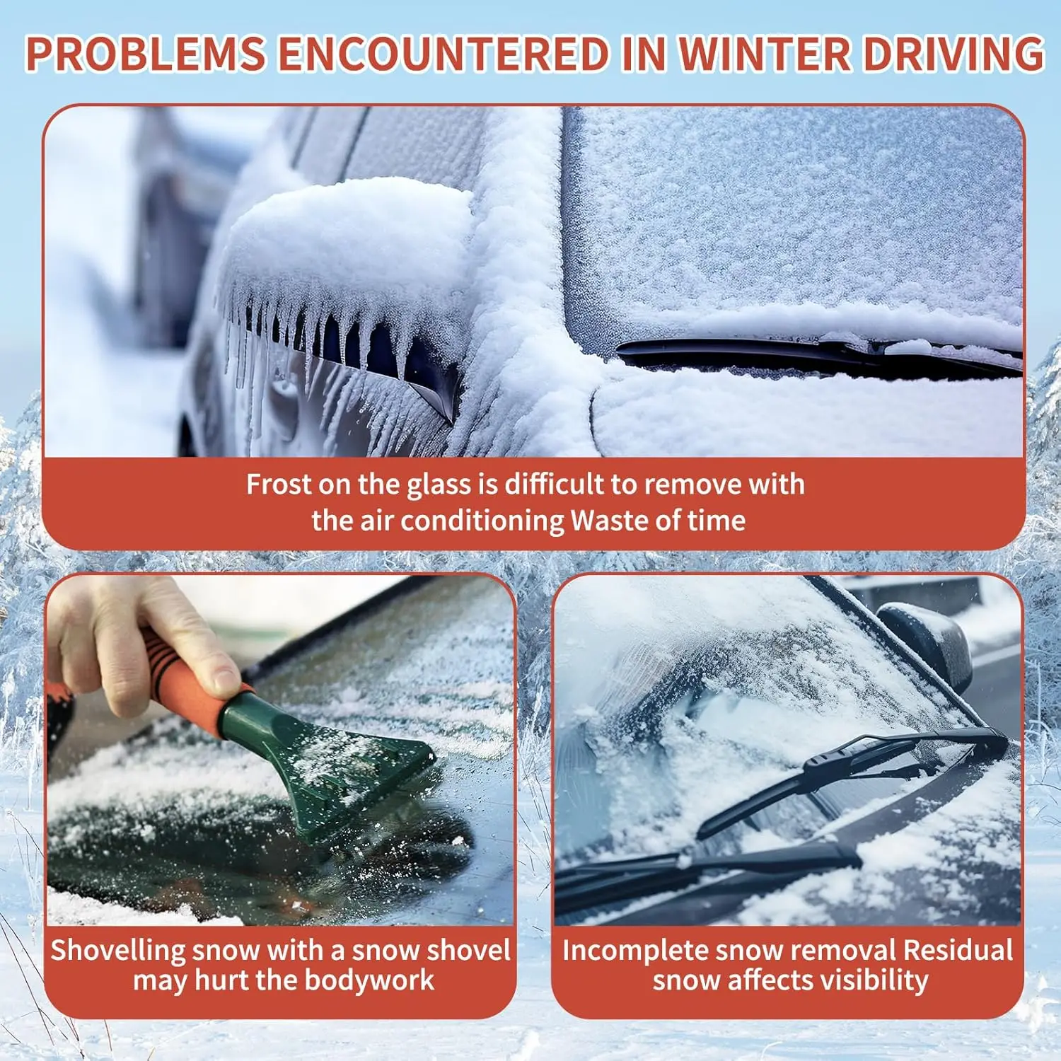 157' Auto-Abdeckungs-Sonnenschutz für Windschutzscheibe, blockiert Sonne und Schnee, schützt den Innenraum vor Hitze, ideal für SUV und Limousine