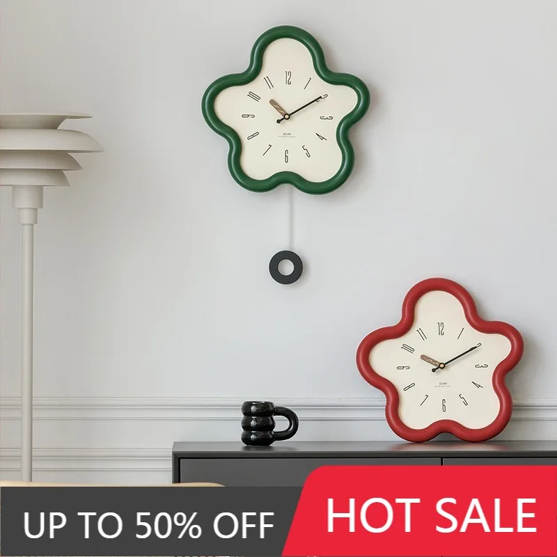 Swinging Wall Clock Modern Luxury Cute Creative Wall Clocks Minimalist Digital Clocks Living Room Kitchen Decoration Furniture
