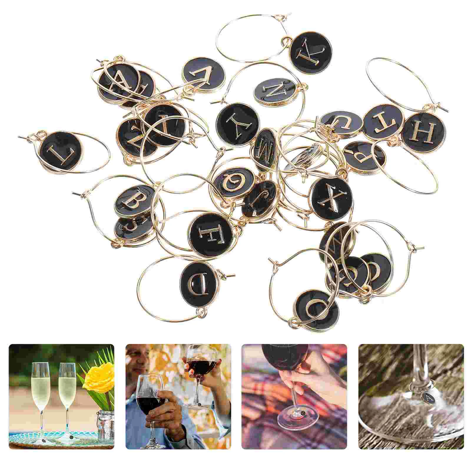 

26 Pcs Pendant Necklace Extension Chain Making Chains Hoops Jewelry Decorative Drink Markers Charm