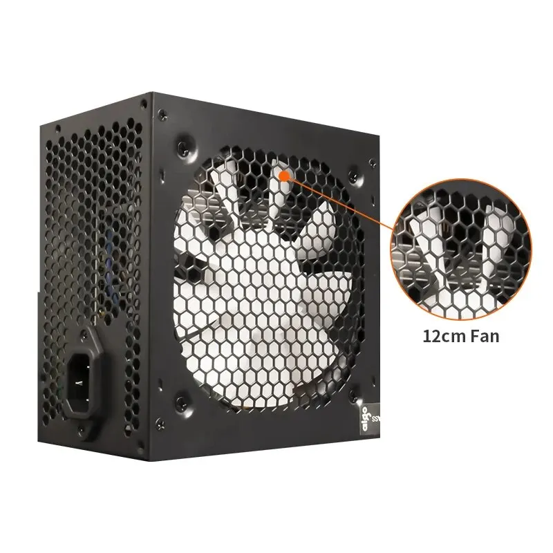 Aigo ak700pro 700w pc psu netzteil schwarz gaming leise 120mm rgb lüfter 110v 220v atx desktop computer netzteil für btc