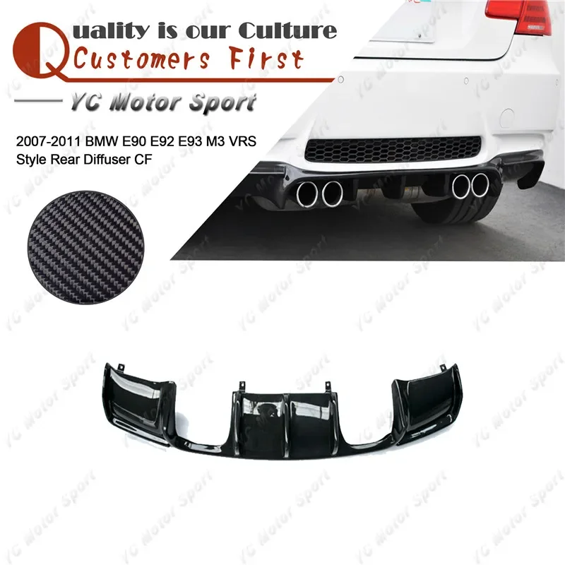 Auto Zubehör Carbon Faser VRS Stil Hinten Diffusor Fit Für 2007-2011 E90 E92 E93 M3 Hinten Stoßstange unter Diffusor Lippe