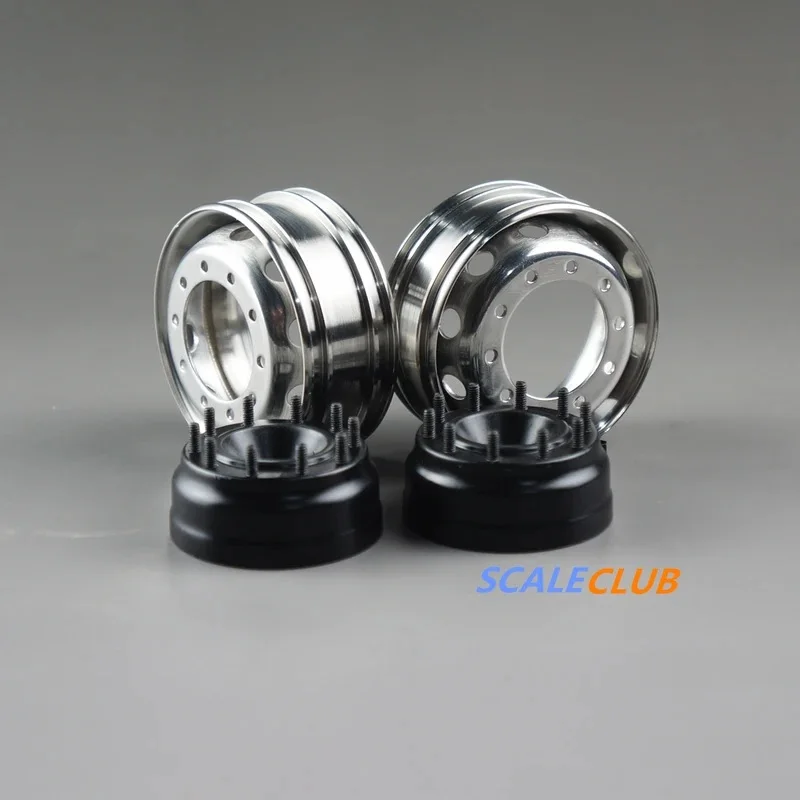 SCALECLUB für Tamiya 1:14 Anhänger-LKW Kipper-LKW Universal-Upgrade Metall-Frontbreit- und Schmalrad-Simulation RC-Auto – Detail 5
