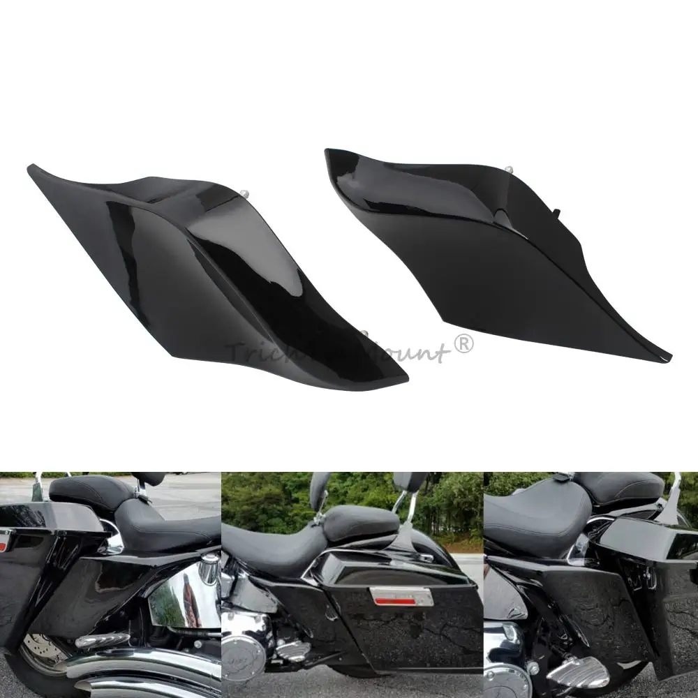 

Gloss Black Motorcycle Extended Side Battery Cover For Harley Davidson Touring Electra Road Street Glide Ultra Limited 2009-2013