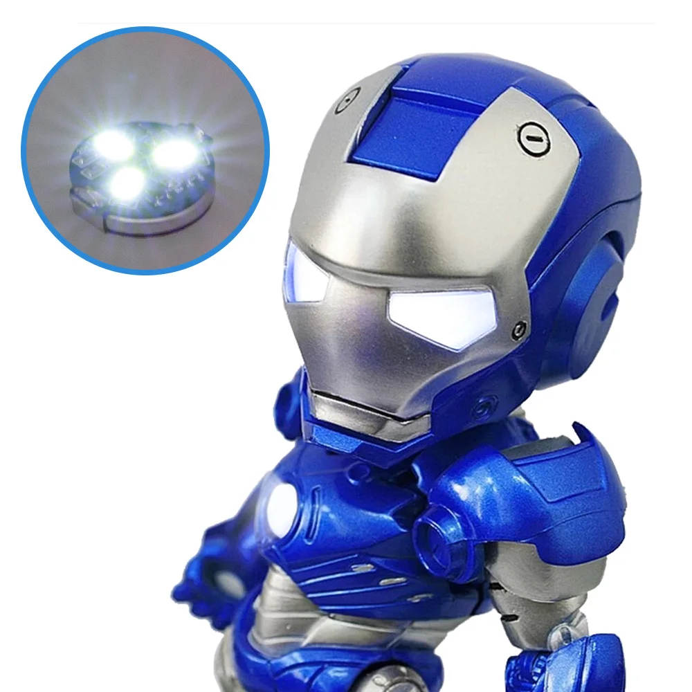 1pc Magnetic Control LED Lamp Model Anime Robot/Car DIY Modification Multi-modes High Intensity Colorful Light Diorama Accessory