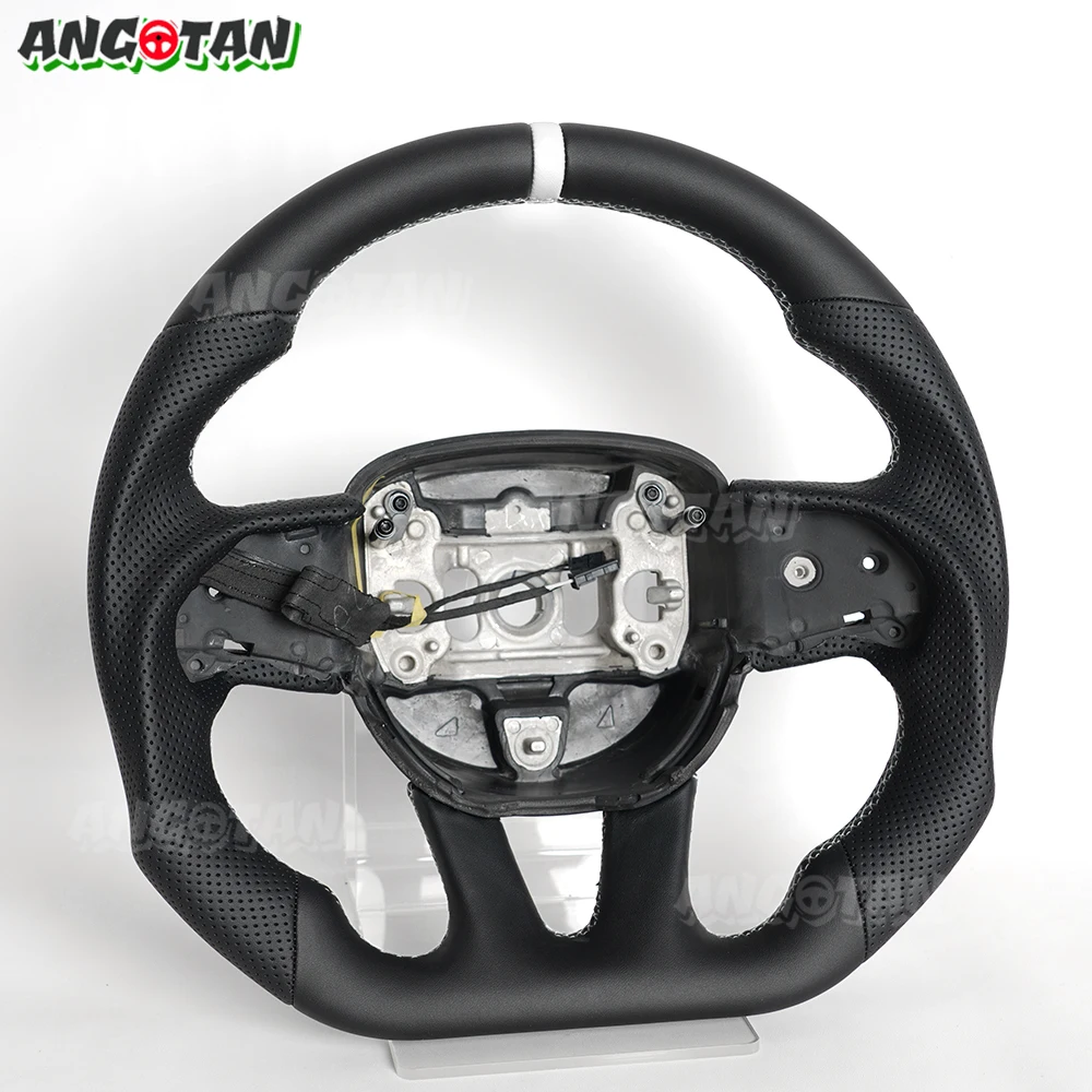 

Full Leather Steering Wheel Perforated Leather For Dodge Challenger/Charger SRT HELLCAT 2015-2020 Car Heated Steering Wheel