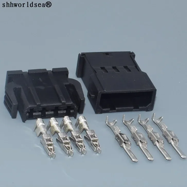 shhworldsea 4 Pin 2.8mm  Female male Auto Connector With Terminals For VW Clamp Car Connector   893971634  893971994