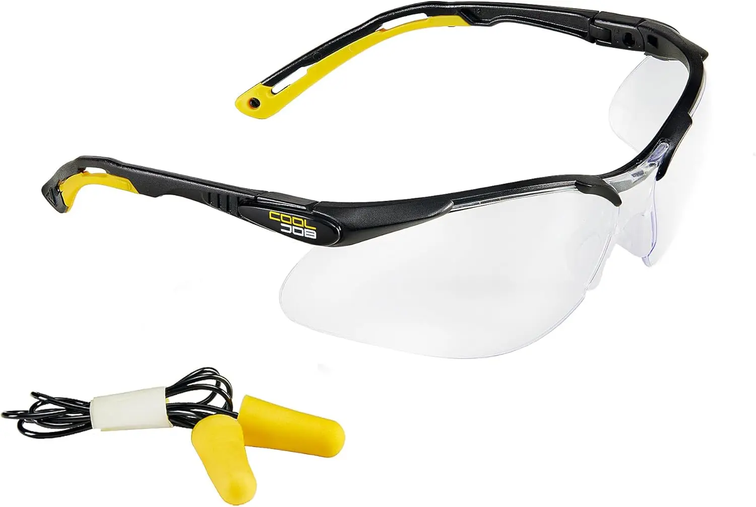 

ANSI Z87.1 Safety Glasses Anti-Fog Clear Lens Scratch Resistant UV Eye Protection with Earplugs