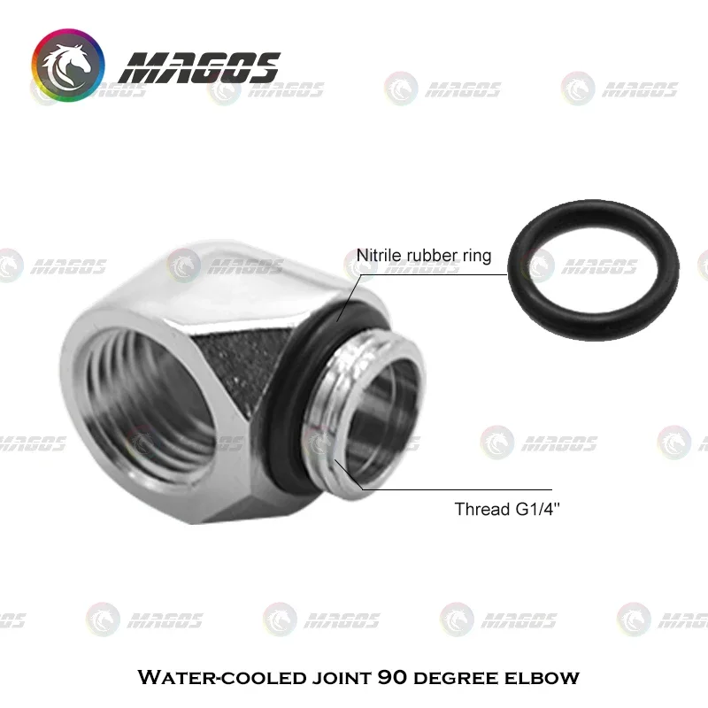 2Pcs G1/4 90 Degree Male Female To Female, Adapter Connector Tubing Angled Fitting for Computer Water Cooling