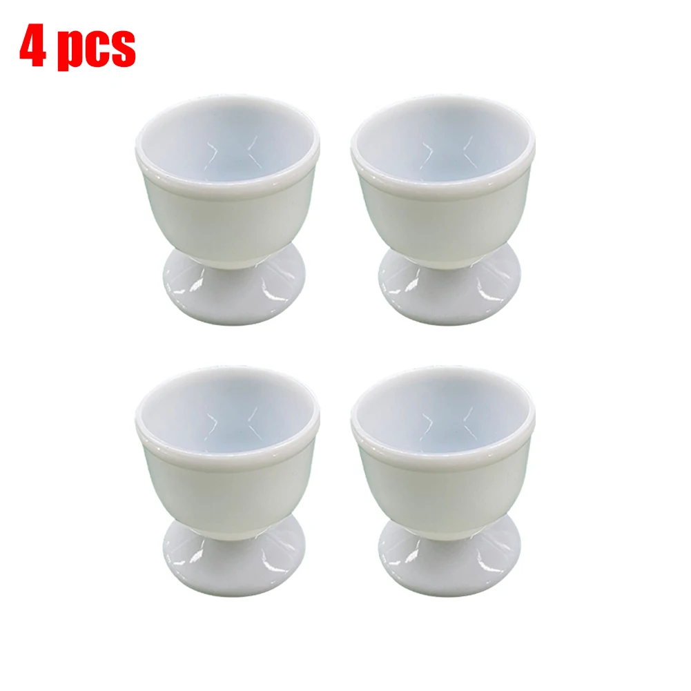 

40pcs Egg Cups Holders Hard Soft Boiled Eggs Holders Cups Novel White Breakfast Plastic Kitchen Accessories