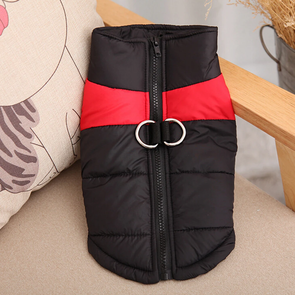 

Coat Cotton Vest Dog Clothes Doggie Costume Puppy Thicken Waterproof Pet Windproof Red