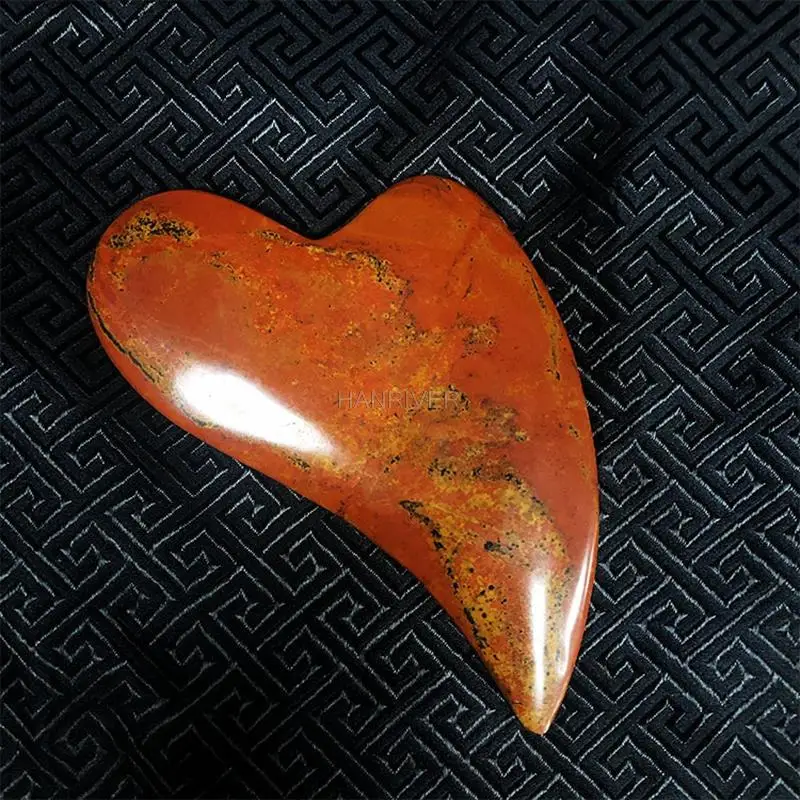 

Red Bian Stone Gouache Scraper Natural Stone Guasha Board Facial Eye Body Scraping Massage Acupuncture Therapy Spa Health Care