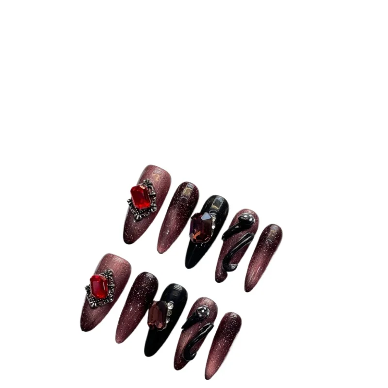 

*European and American Spice Girls Three-dimensional Snake Patch Fake Nail Patch Whitening Wearing Nail Art Finished Products