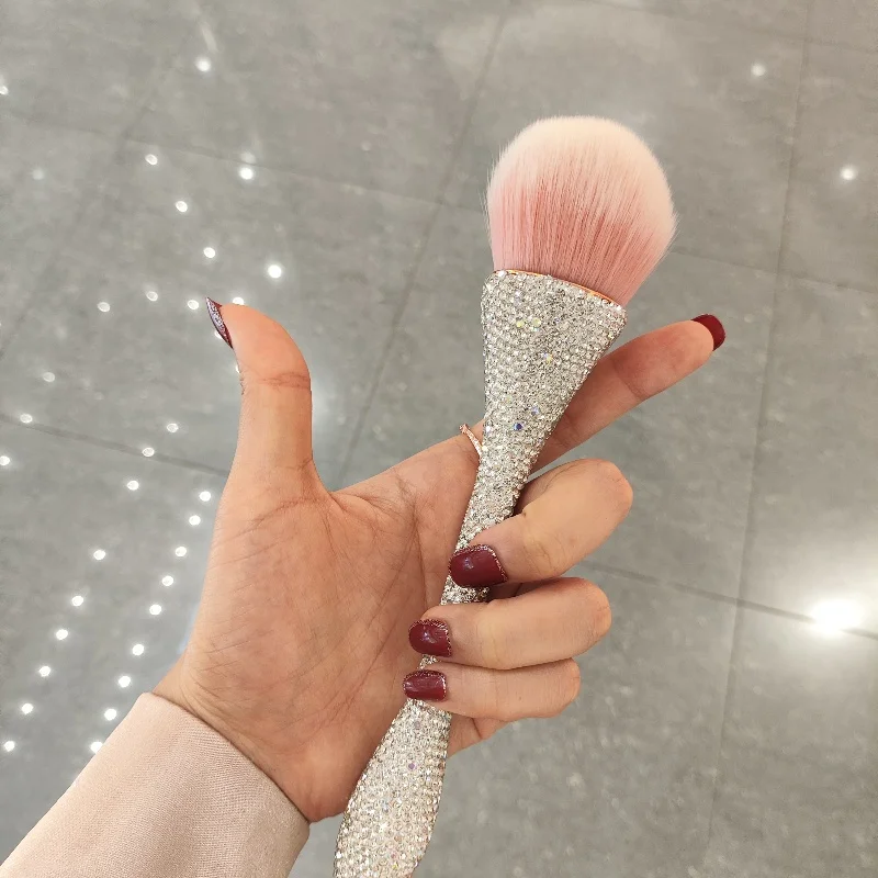 小さなウエストメイクブラシセット,人工ダイヤモンド,ネイルブラッシュ,美容ツール,ラグジュアリー