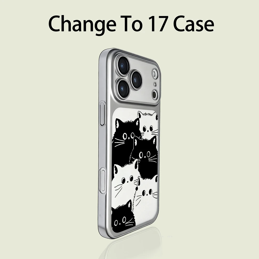 Niedliche Kätzchen-PC-Schutzhülle für iPhone 13 14 Pro Max Hüllen iPhone 17 11 12 13 ProMax 16 14 15 Plus 17 Air Kawaii Katzen-Funda – Detail 14