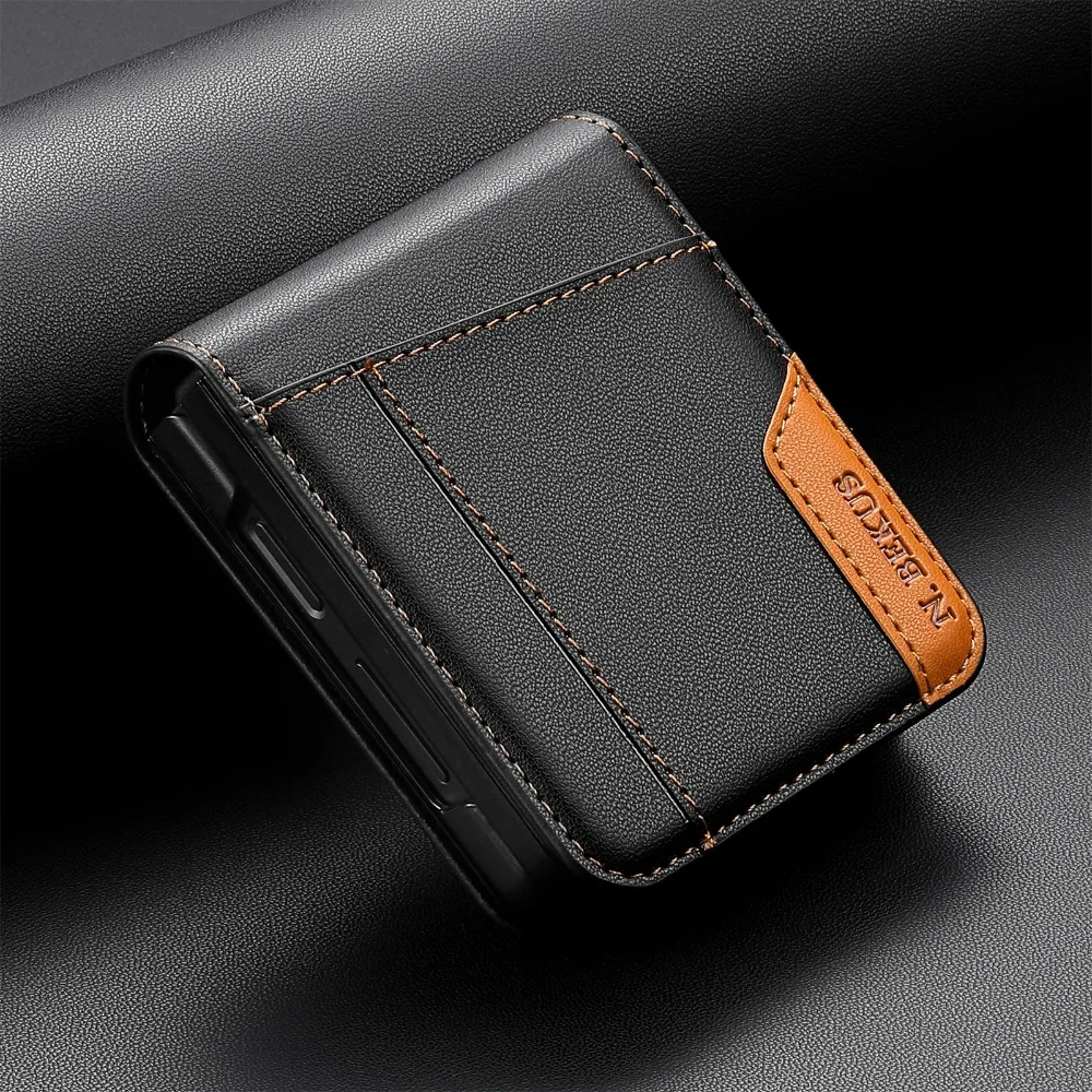 Luxury Case for Samsung Galaxy Z Flip 8 5G 2026 Leather Cover 360 Protect Wallet Coque Samsung Z Flip8 ZFlip 8 Magnet Book Etui