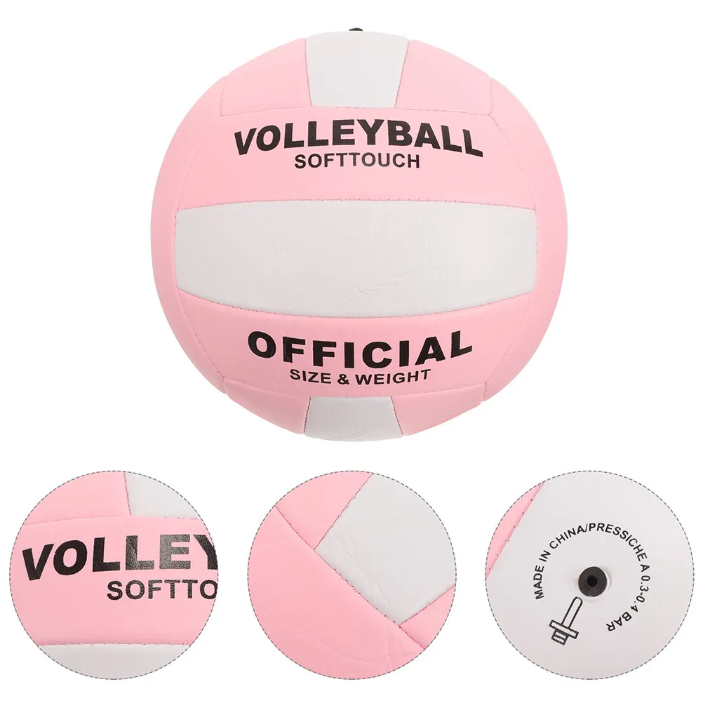 Soft Indoor Volleyball High Control Stitched Design Vibrant Colors Stability Durability for Training Sessions Competition