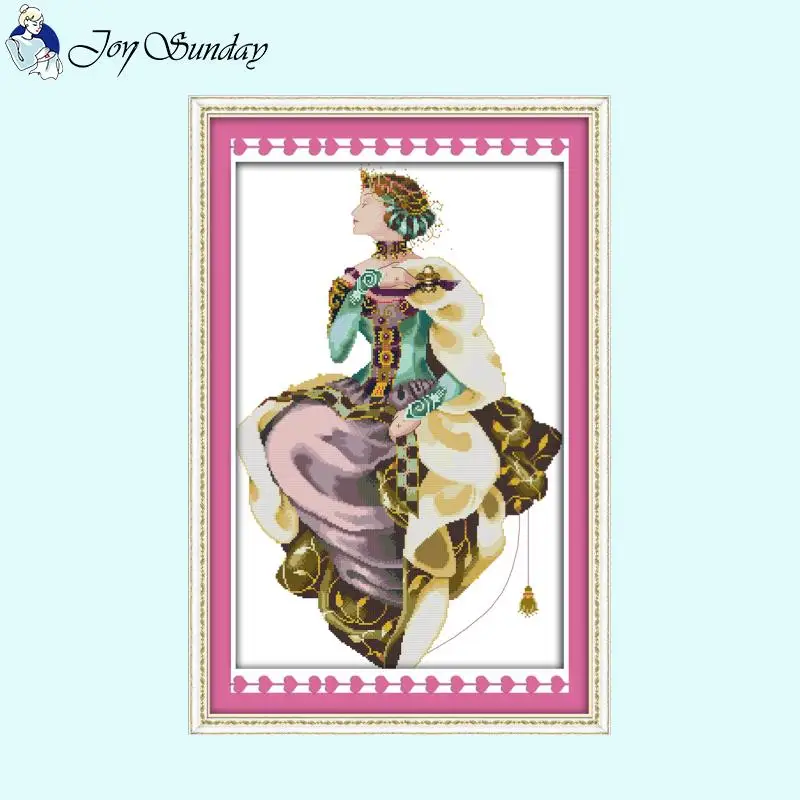 Four Seasons Queen Series  Character Pattern Cross stitch Kit 14CT 16CT 11CT Counted Fabric Embroidery Set DIY Home Decor Crafts