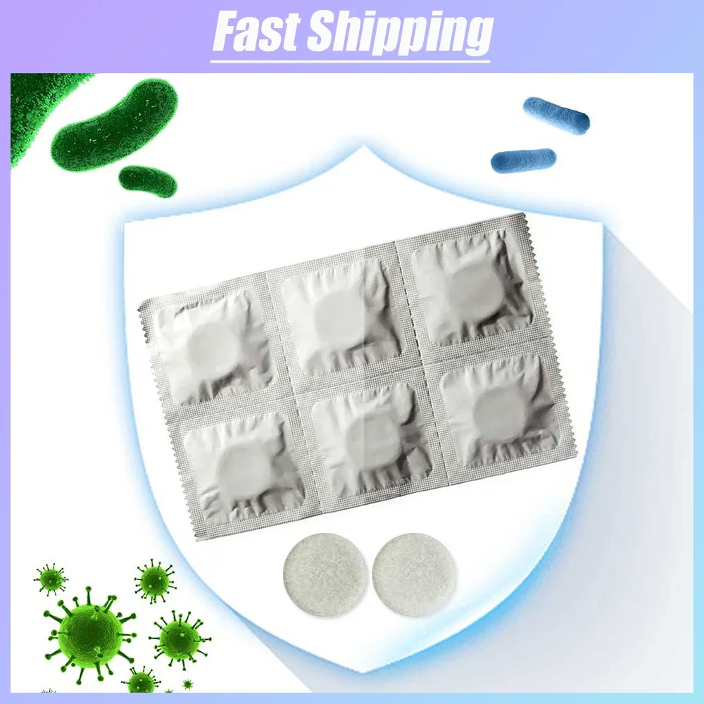 6pcs Hearing Aid Earmold Cleaner Cleaning Tablet Disposable Earmold Earwax Remove Cleaning Tablet Household Ear Care Accessories