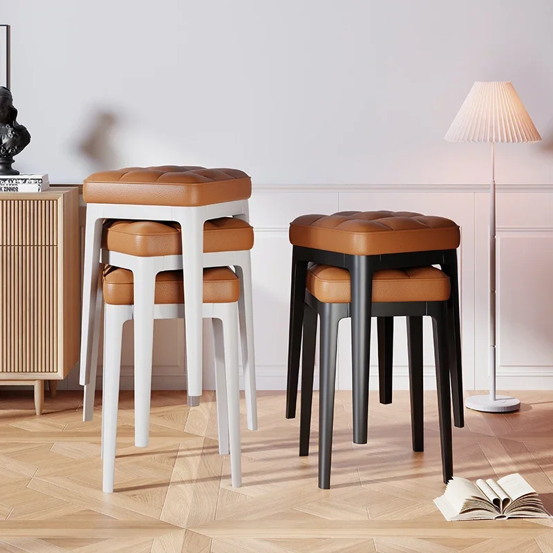 Обеденный стул, бытовой штабелируемый мягкий табурет-мешок, коммерческий пластиковый обеденный стул для общественного питания, обеденный стол для ресторана, запасной квадрат be