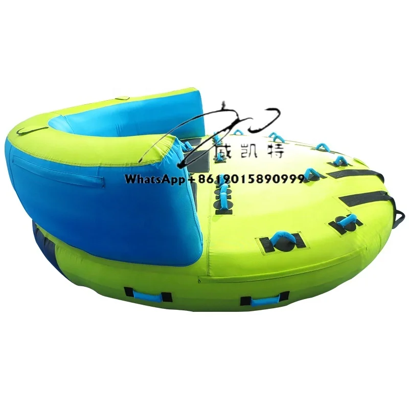 Commercial 6 Person Inflatable Water UFO Towable Tube with Durable Nylon Cover From Custom Manufacturer
