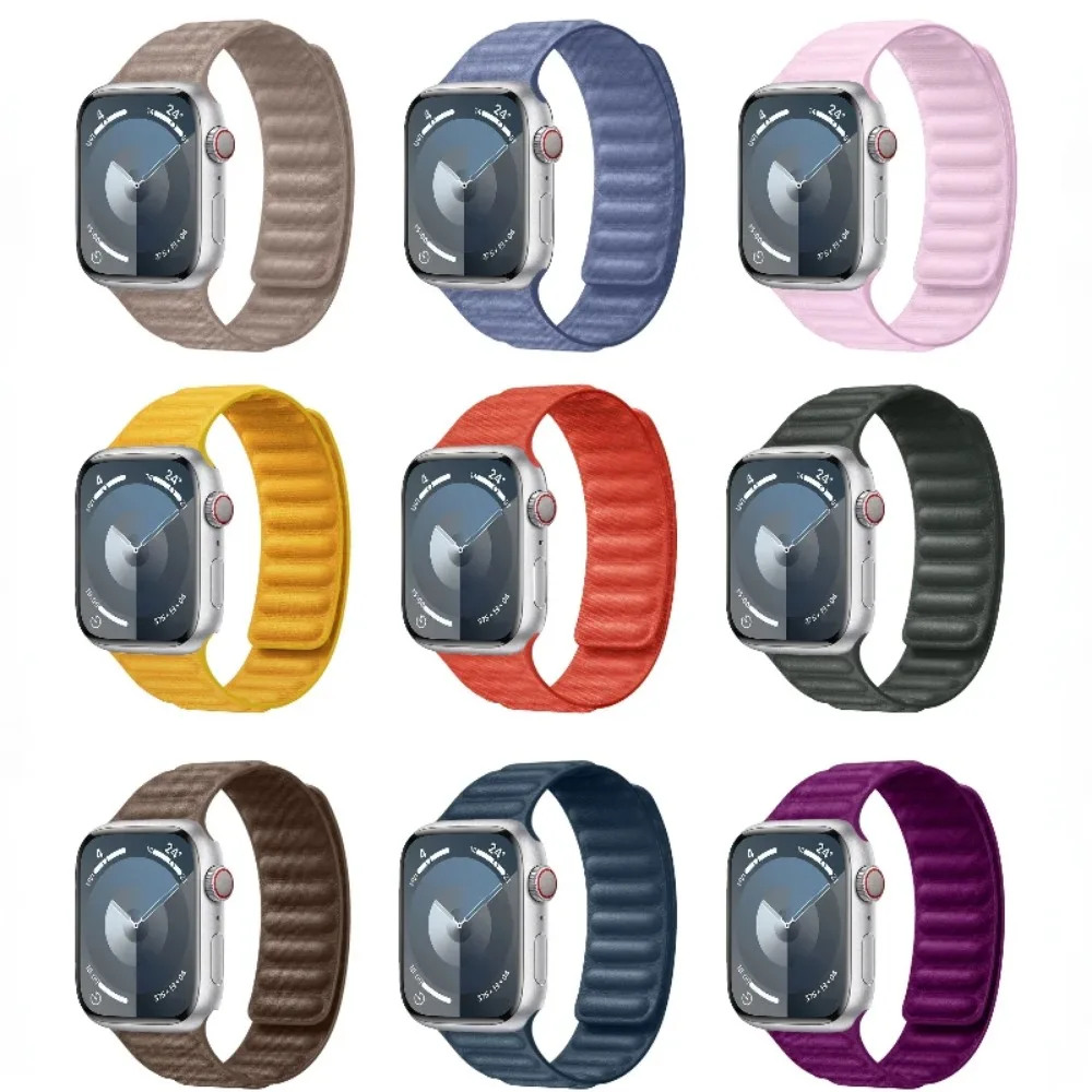 Magnetic Silicone Strap for Apple Watch Bands Ultra 49mm 45mm 41mm 44 40mm 46mm 42mm 38mm Bracelet iWatch Series 10 9 8 7 6 5 SE