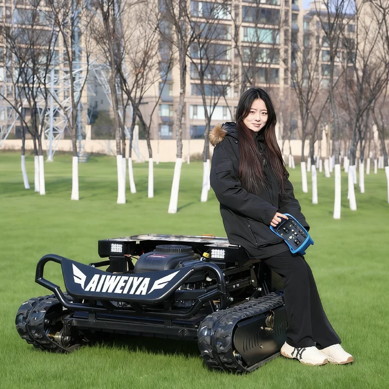 

Customized tracked remote-controlled lawn mower, zero pollution community greening specialized pruning equipment