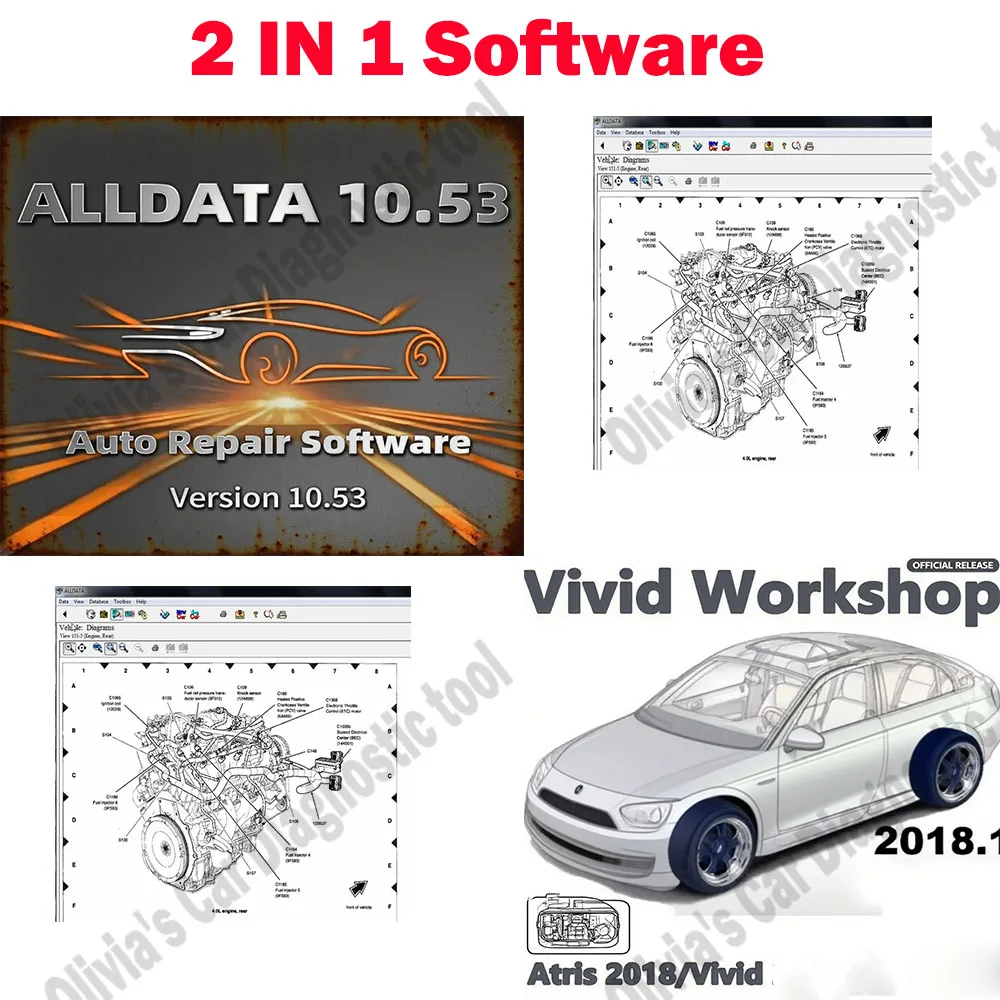 

Vivid 2018 workshop data OBD2 Scanner tools + ALLDATA 10.53 Repair Software Car accessories Diagnostic Tool with Wiring Diagrams