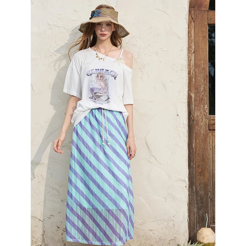 ELFSACK Women's Off Shoulder W - Tee Graphic Print recension och pris